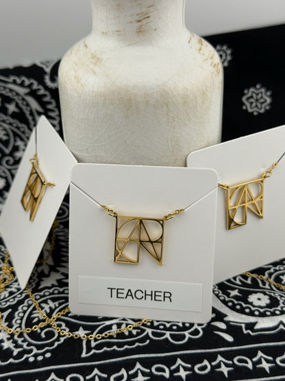 Geometric Necklaces - Names, Affirmations, Personalization