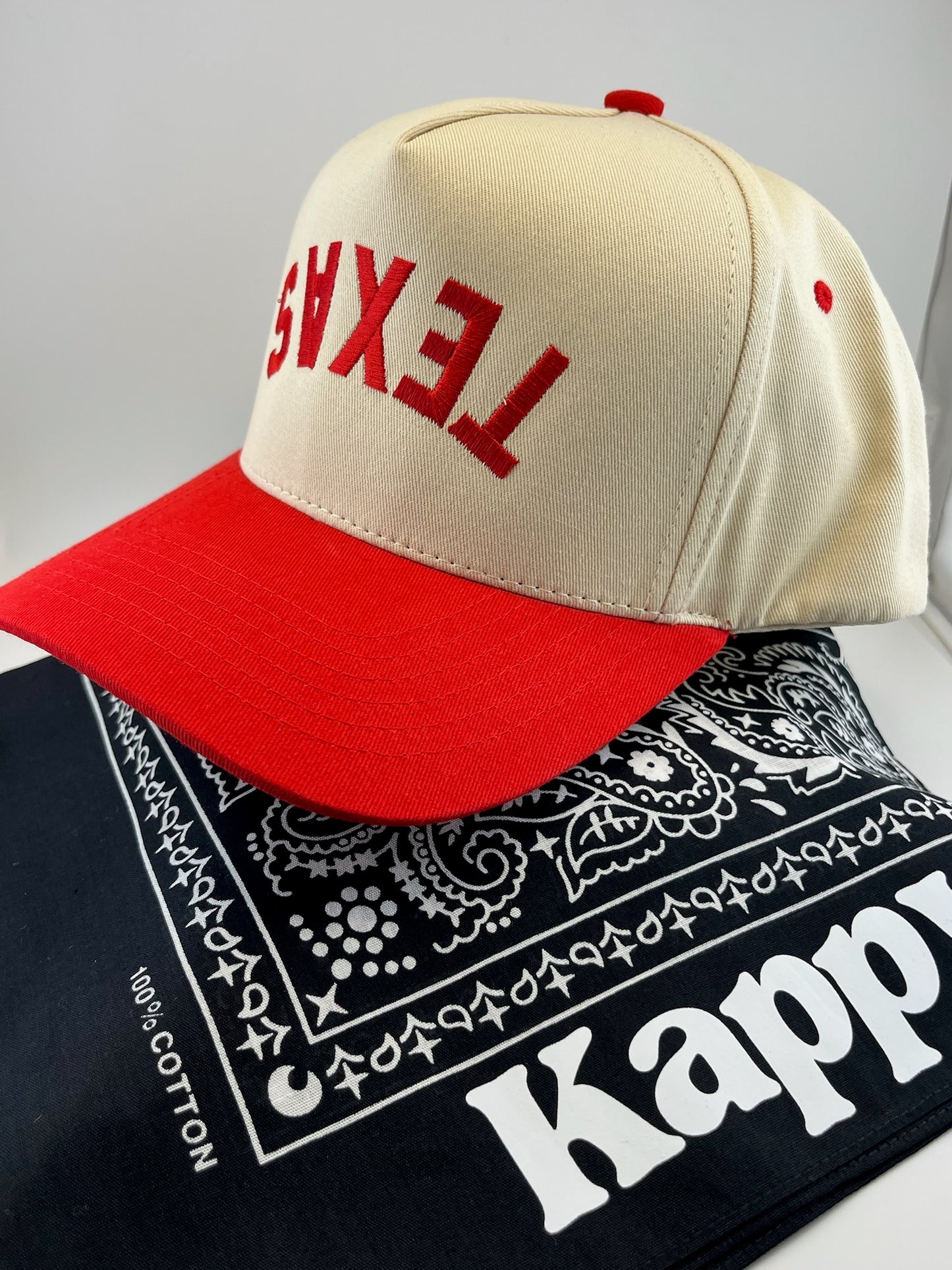 TEXAS (upside down) Embroidered Hat