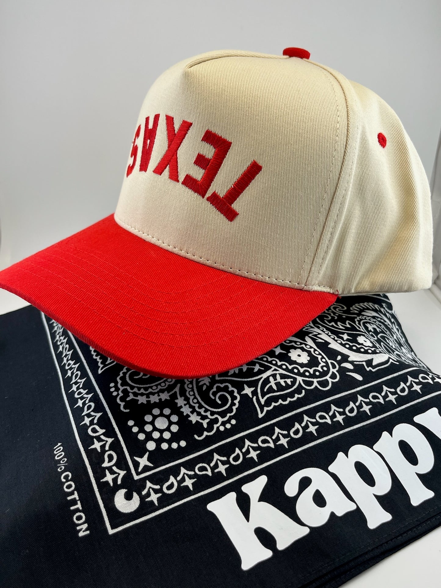 TEXAS (upside down) Embroidered Hat