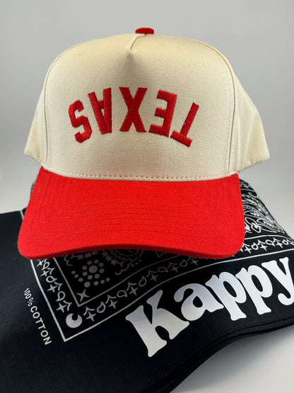 TEXAS (upside down) Embroidered Hat