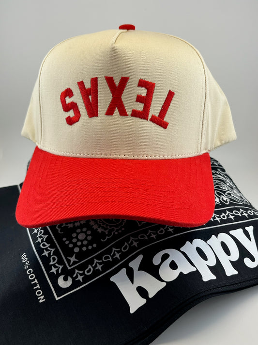 TEXAS (upside down) Embroidered Hat