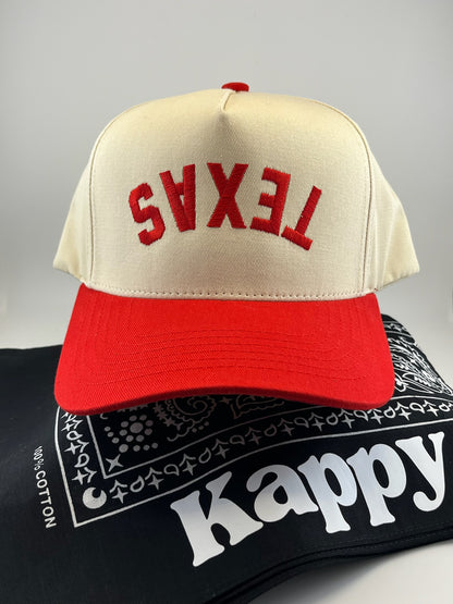 TEXAS (upside down) Embroidered Hat