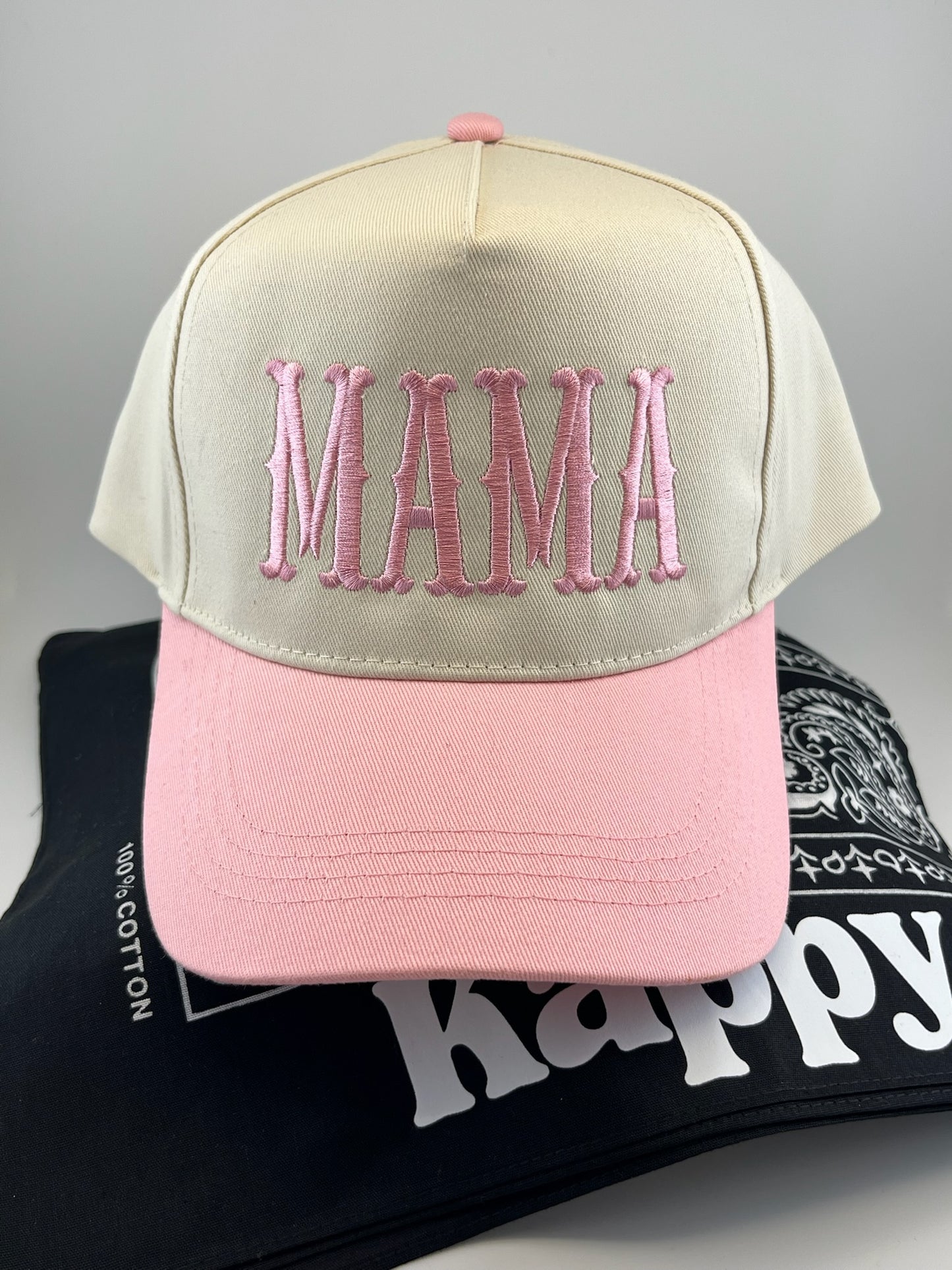 MAMA Embroidered Linen Hats