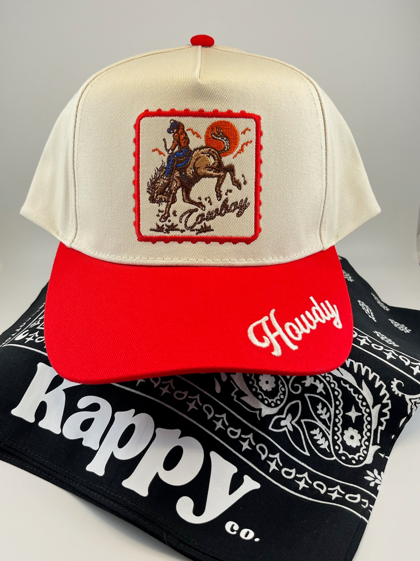 Cowboy Vintage Patch, Howdy Bill Embroidery Hat