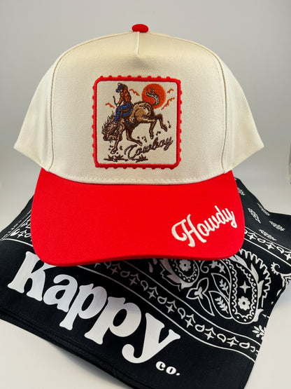 Cowboy Vintage Patch, Howdy Bill Embroidery Hat
