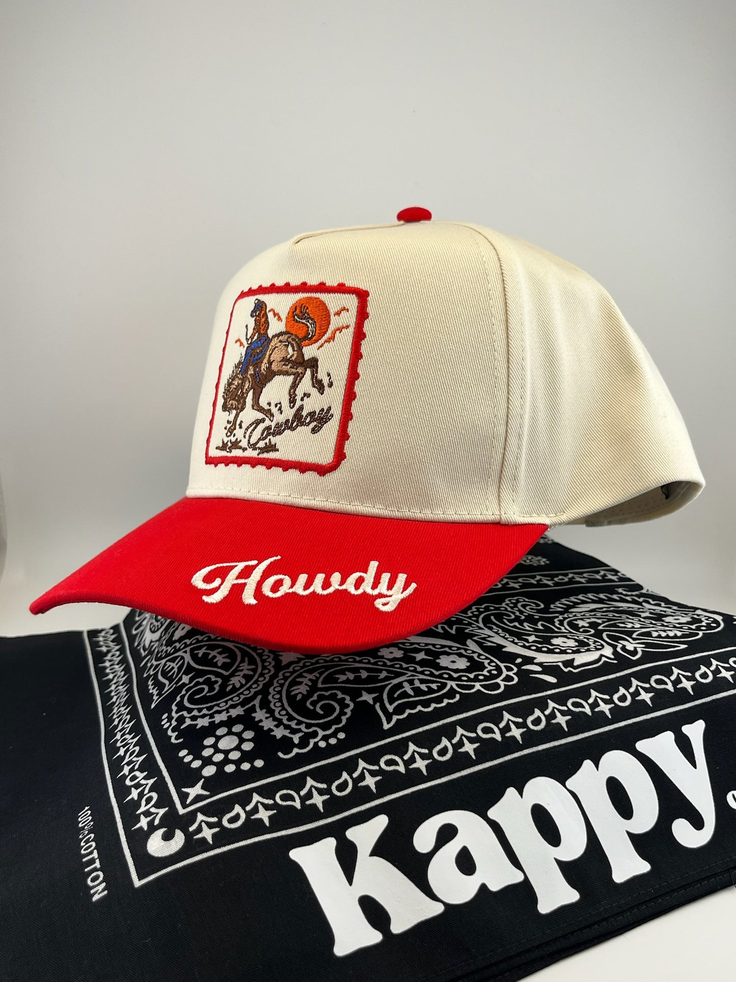 Cowboy Vintage Patch, Howdy Bill Embroidery Hat