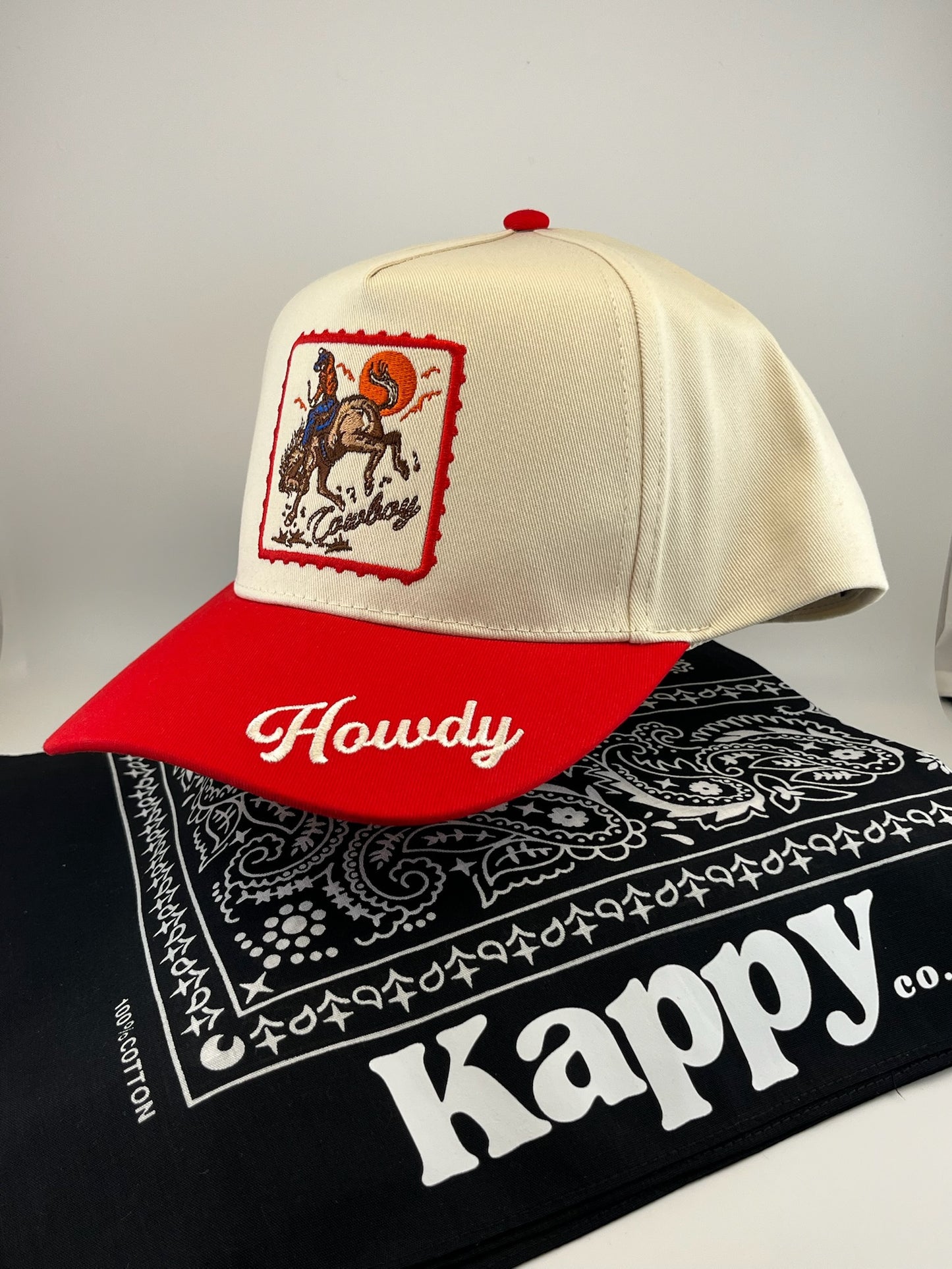 Cowboy Vintage Patch, Howdy Bill Embroidery Hat