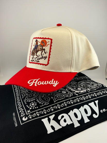 Cowboy Vintage Patch, Howdy Bill Embroidery Hat