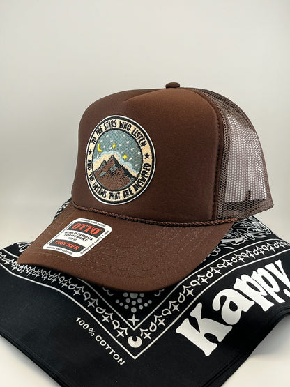 To The Stars Who Listen And The Dreams That Are Answered Trucker Hat