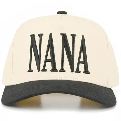 Nana Two Tone 3-D Embroidered Linen Trucker Hat