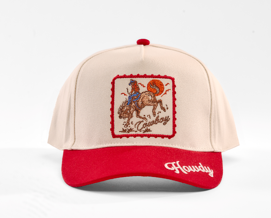 Cowboy Vintage Patch, Howdy Bill Embroidery Hat