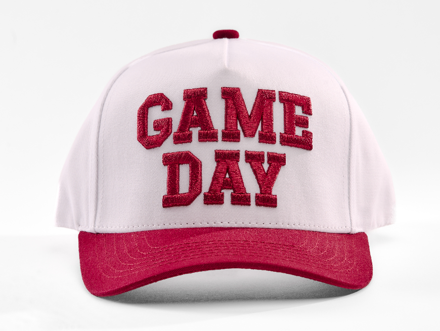 Game Day 3D Embroidered Linen Hat