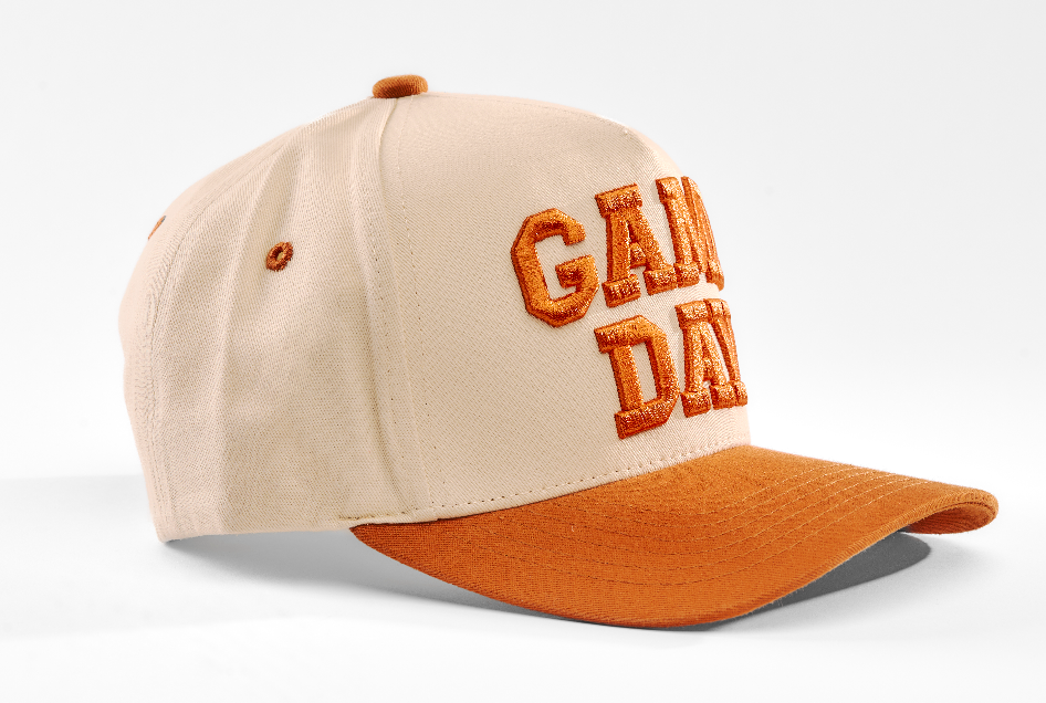 Game Day 3D Embroidered Linen Hat
