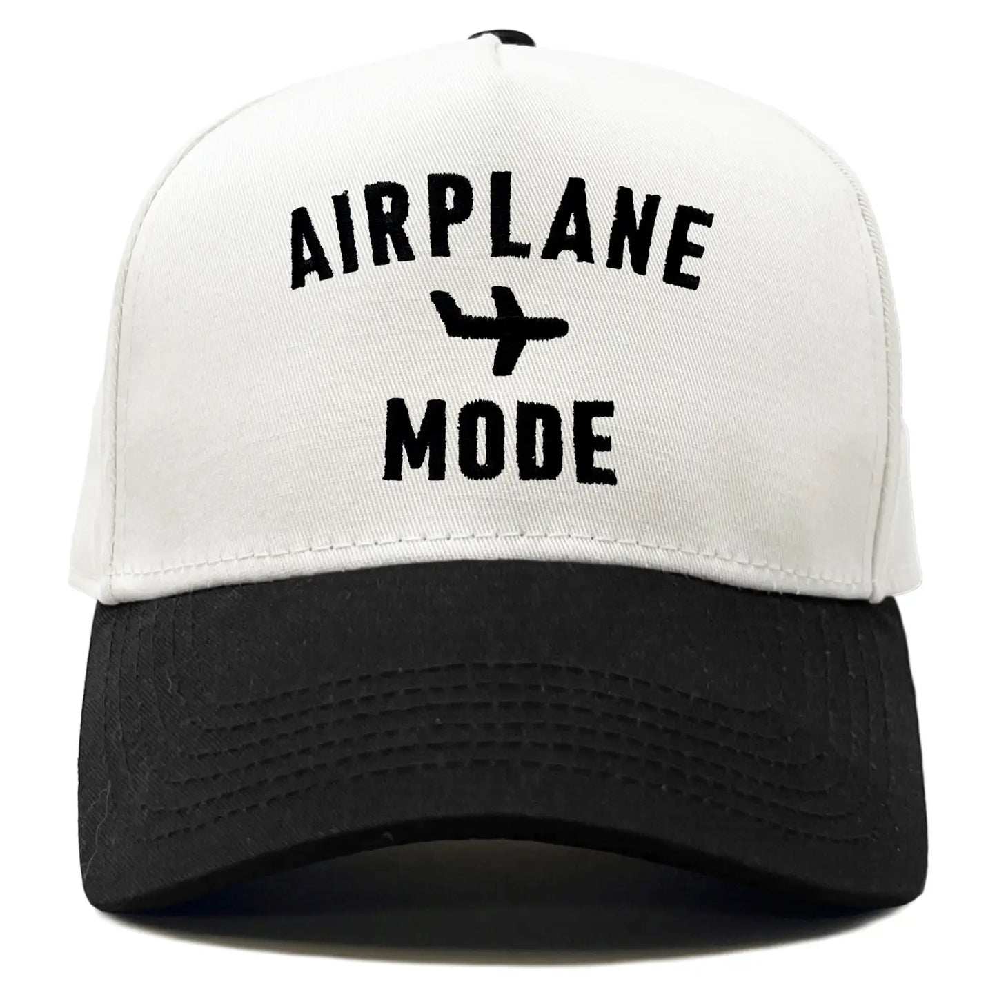 Airplane Mode Embroidered Linen Trucker Hat