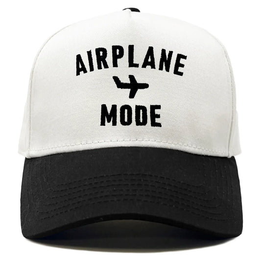 Airplane Mode Embroidered Linen Trucker Hat