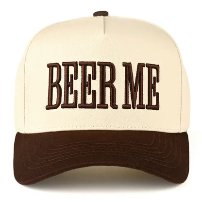Beer Me 3-D Embroidered Two Tone Linen Trucker Hat