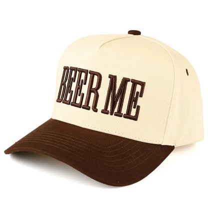 Beer Me 3-D Embroidered Two Tone Linen Trucker Hat