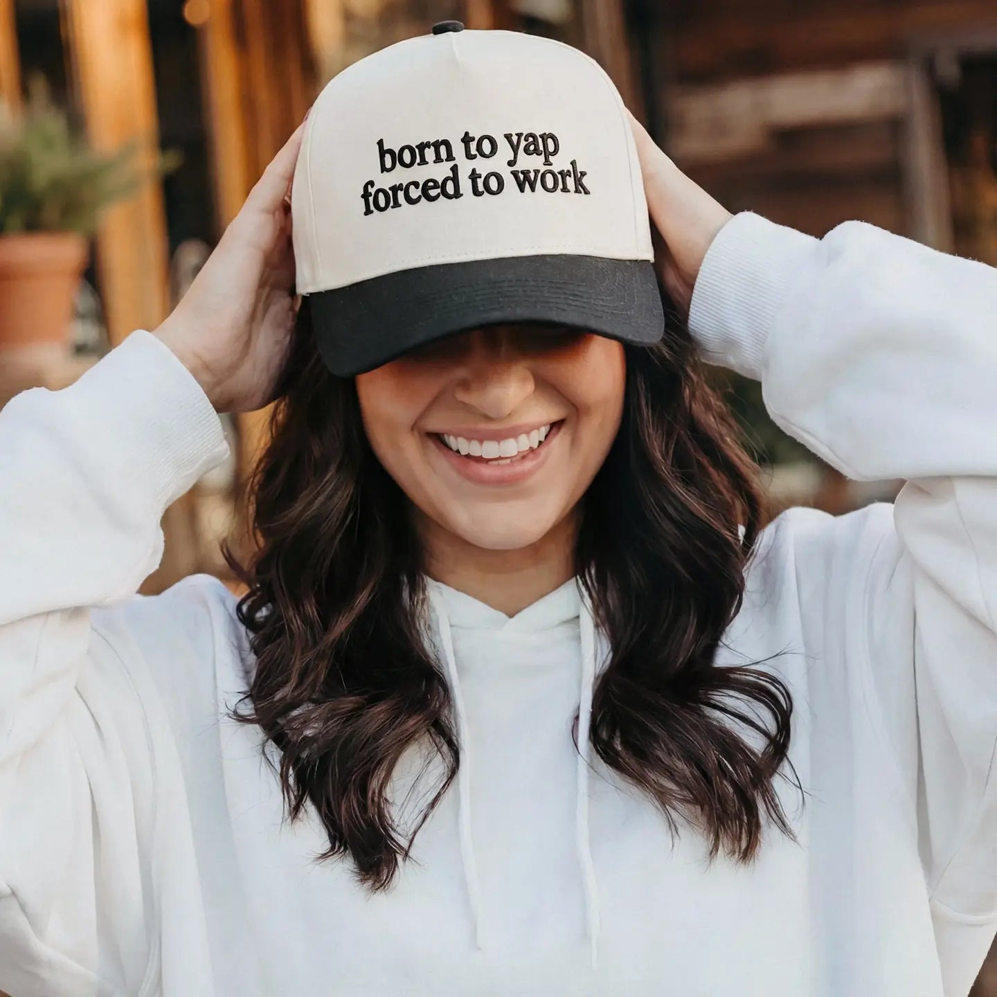 Born to Yap Two-Tone Trucker Hat