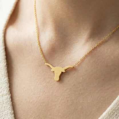 Bull Head Pendant Necklace