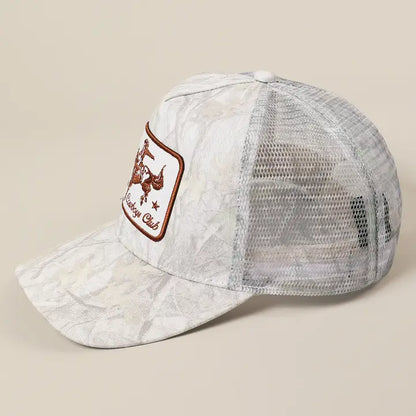 Cowboy Club Patched Linen Trucker Hat