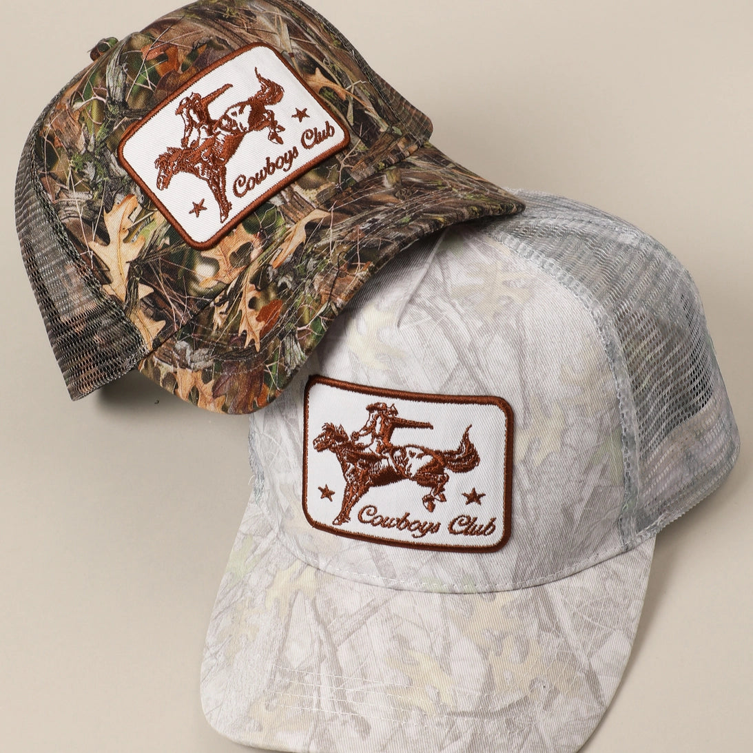 Cowboy Club Patched Linen Trucker Hat