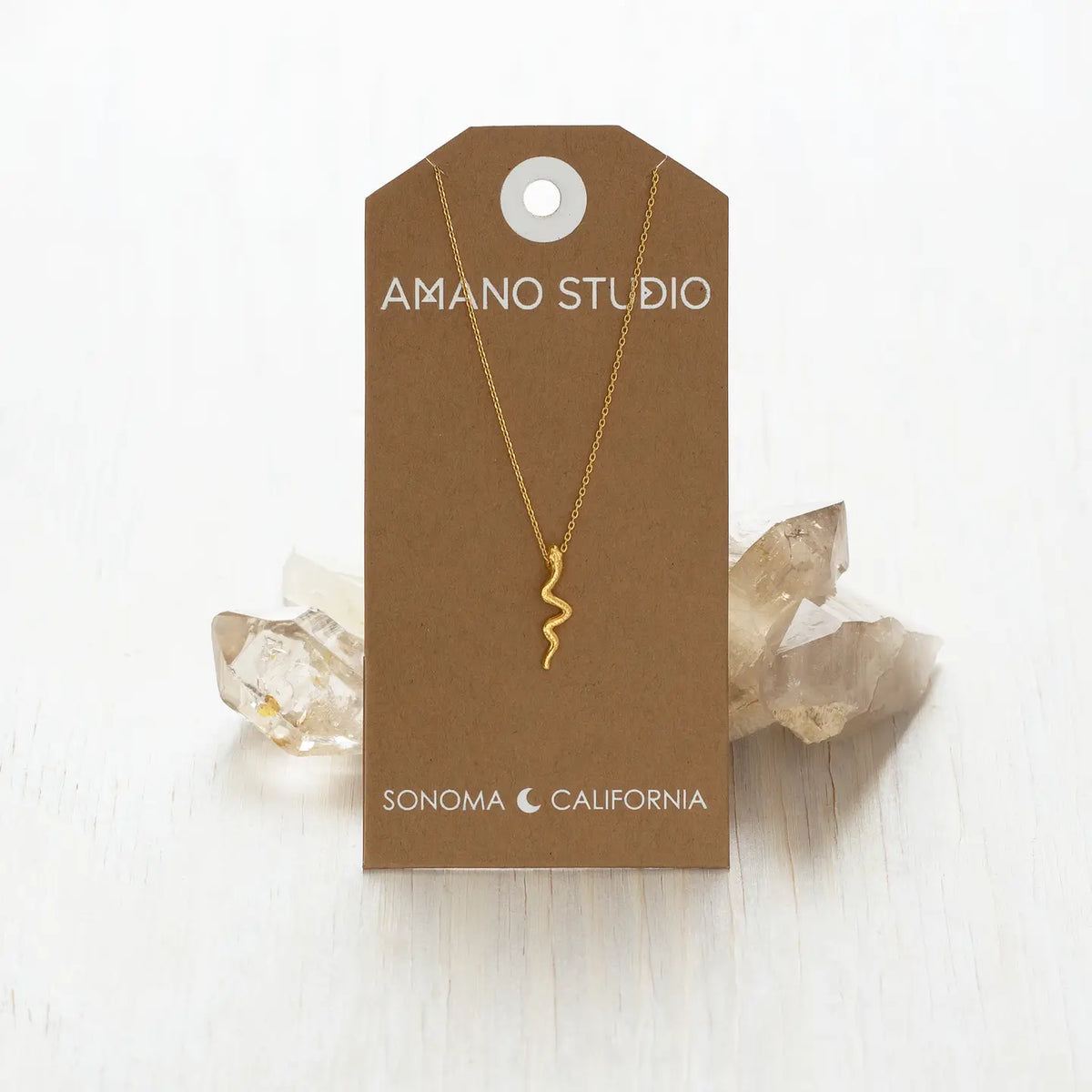 Tiny Gold Serpent Necklace