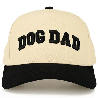 Dog Dad 3-D Embroidered Two Tone Linen Trucker Hat