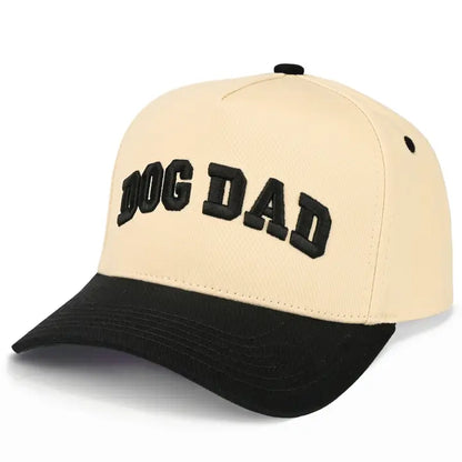 Dog Dad 3-D Embroidered Two Tone Linen Trucker Hat