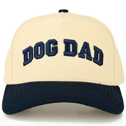 Dog Dad 3-D Embroidered Two Tone Linen Trucker Hat
