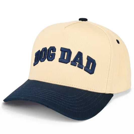 Dog Dad 3-D Embroidered Two Tone Linen Trucker Hat