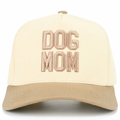 Dog Mom 3D Embroidered Linen Hat