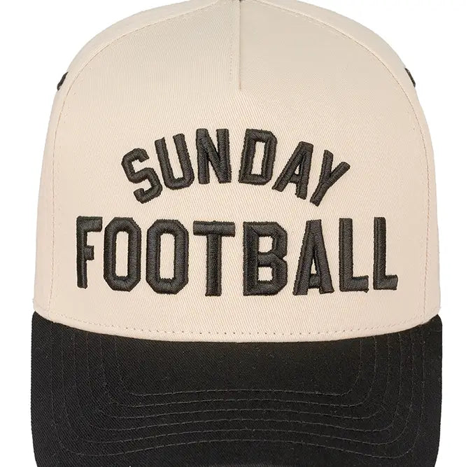 Sunday Football 3-D Embroidered Two Tone Linen Trucker Hat