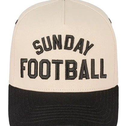 Sunday Football 3-D Embroidered Two Tone Linen Trucker Hat