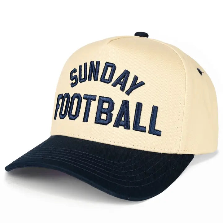 Sunday Football 3-D Embroidered Two Tone Linen Trucker Hat