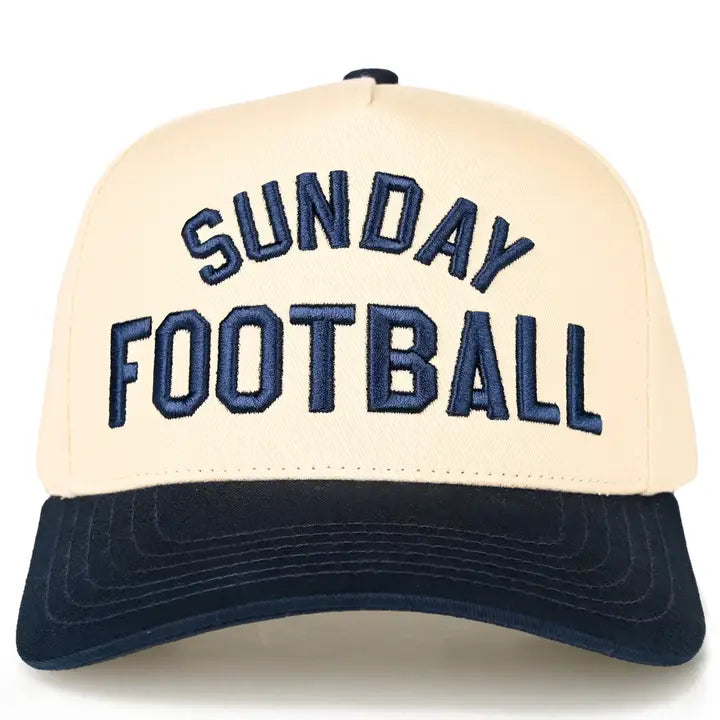 Sunday Football 3-D Embroidered Two Tone Linen Trucker Hat