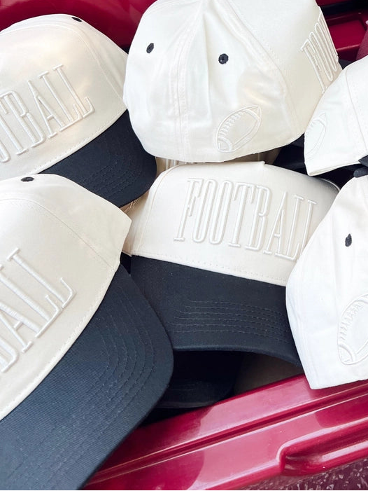 FOOTBALL 3D Embroidered Linen Trucker Hat