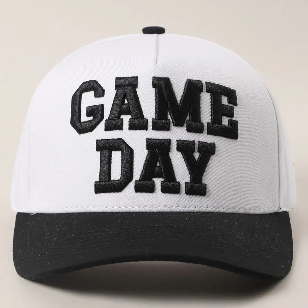 Game Day 3D Embroidered Linen Hat
