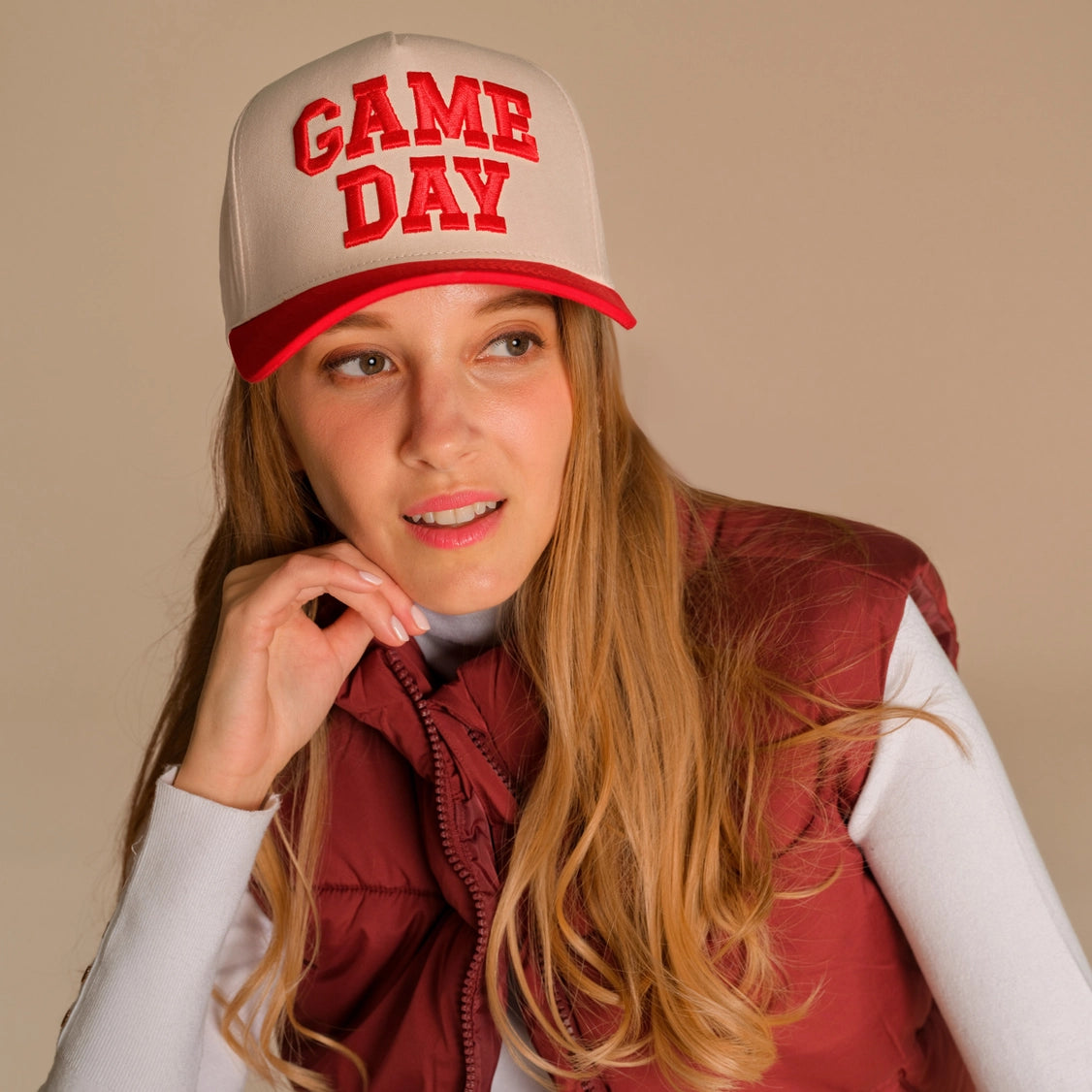 Game Day 3D Embroidered Linen Hat