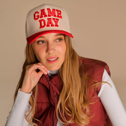 Game Day 3D Embroidered Linen Hat