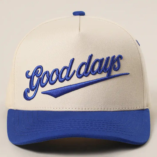 Good days 3-D Embroidered Linen Trucker Hat