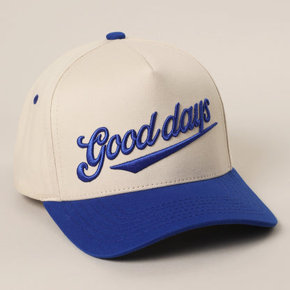 Good days 3-D Embroidered Linen Trucker Hat