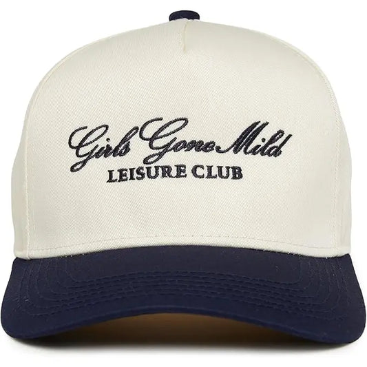 Girls Gone Mild Embroidered Linen Trucker Hat