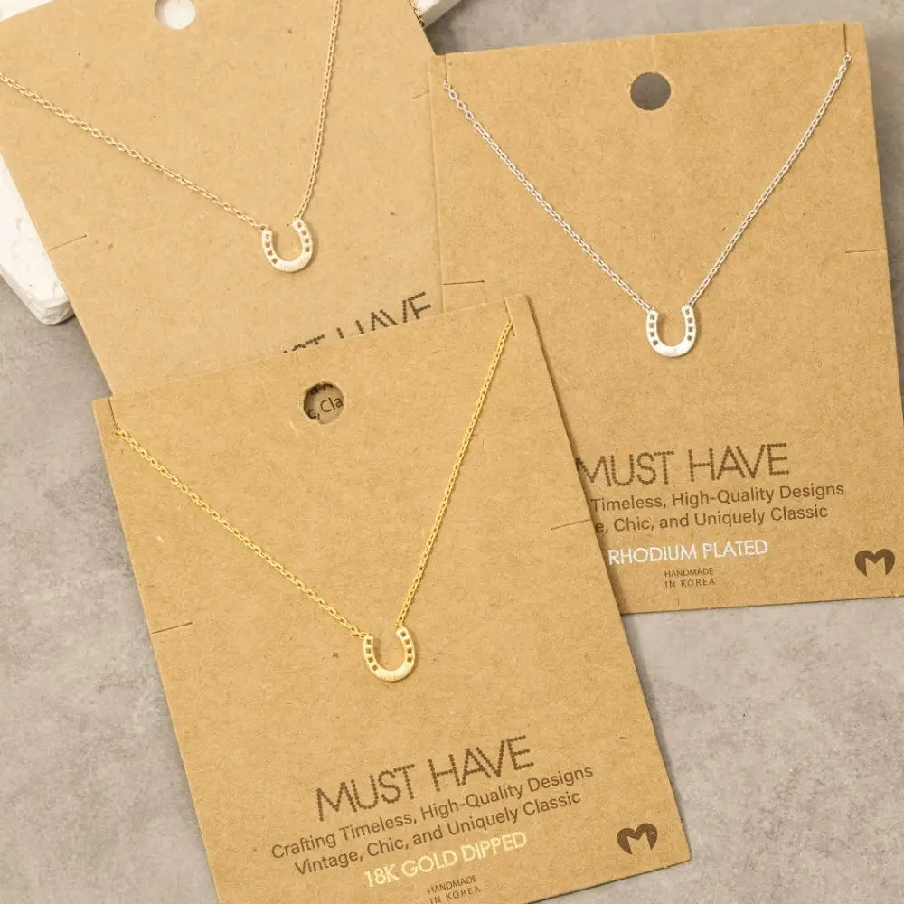 Mini Horseshoe Pendant Necklace