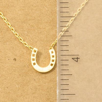 Mini Horseshoe Pendant Necklace