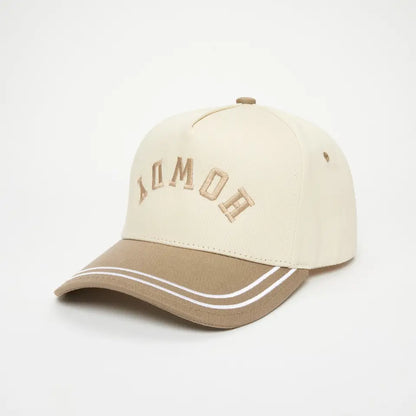 HOWDY Two-Tone Embroidered Linen Trucker Hat