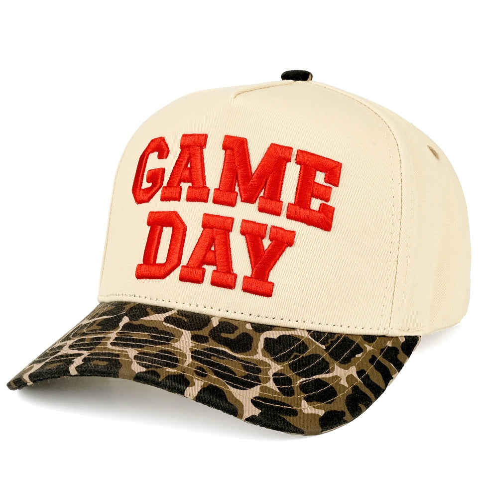 Game Day 3D Embroidered Linen Hat