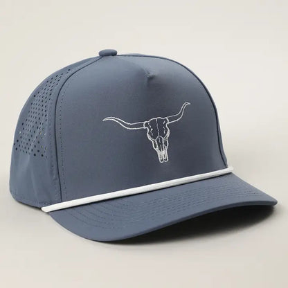 Longhorn Rope Detail Embroidered Trucker Hat