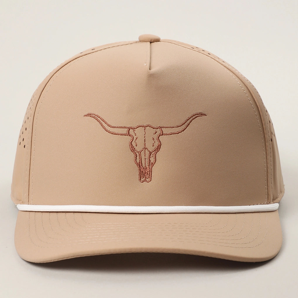 Longhorn Rope Detail Embroidered Trucker Hat