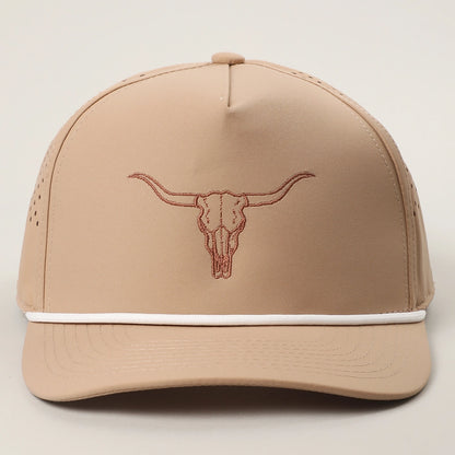 Longhorn Rope Detail Embroidered Trucker Hat
