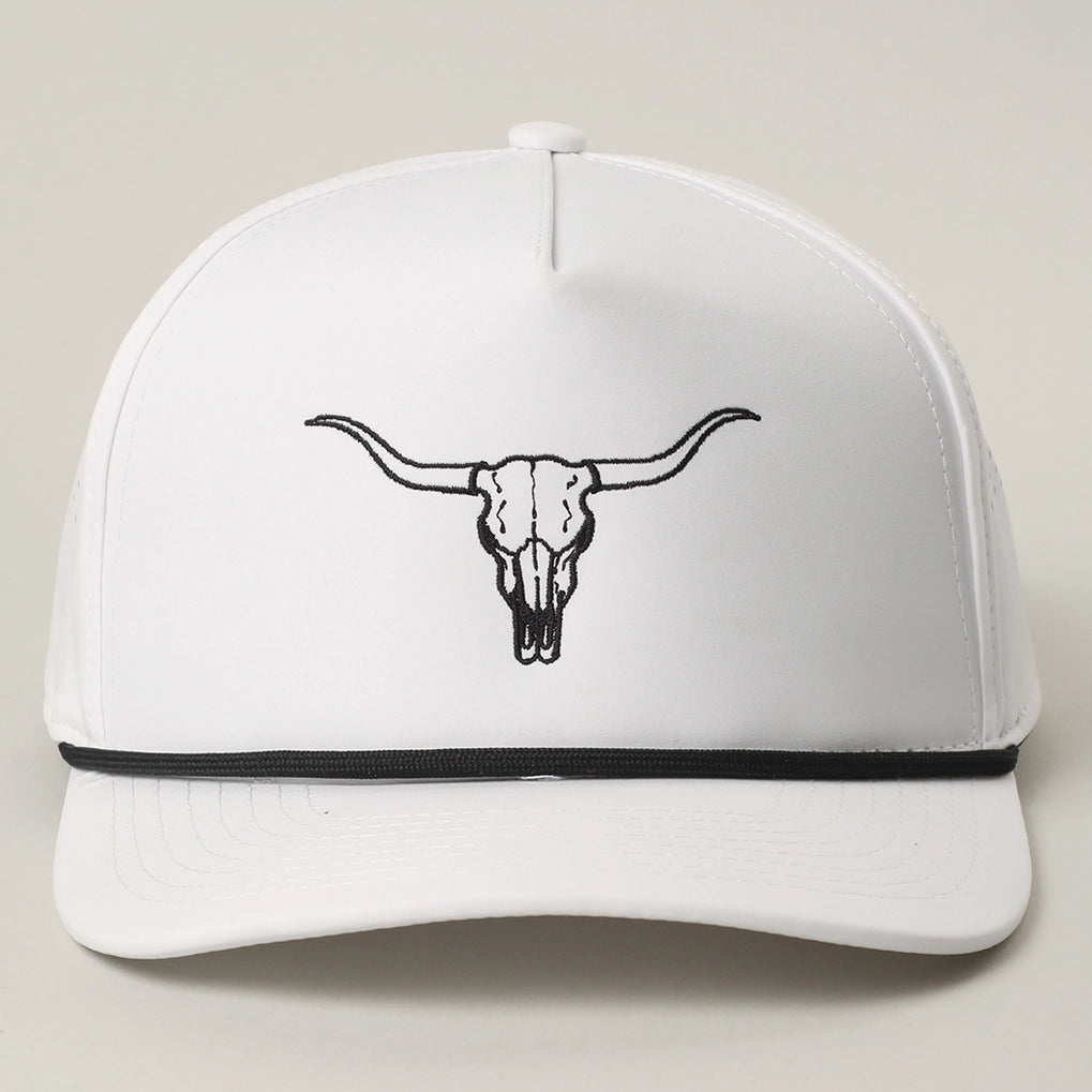 Longhorn Rope Detail Embroidered Trucker Hat